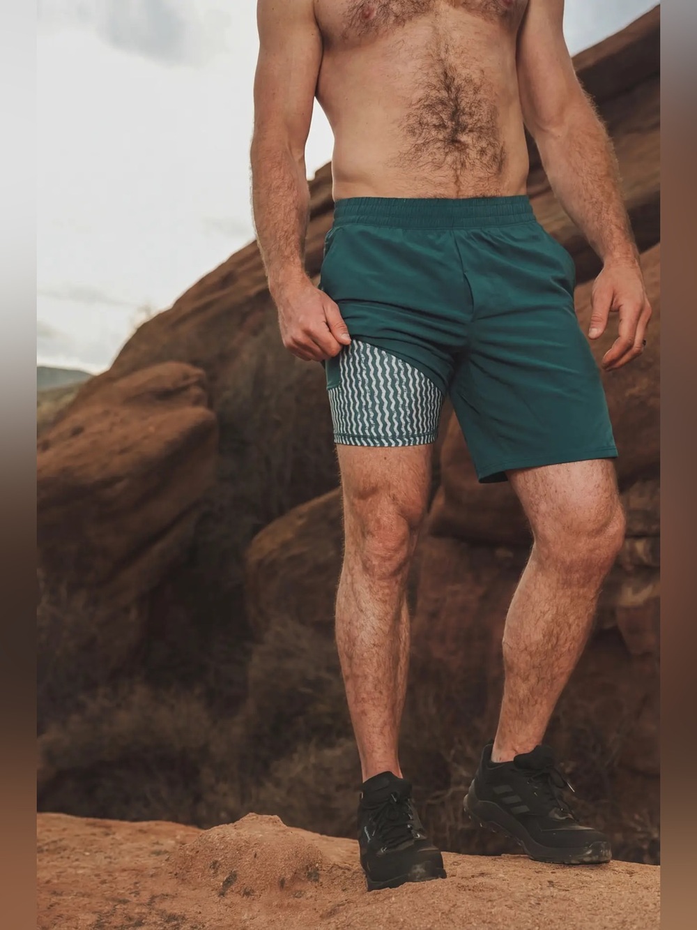 Shinesty Green Deck Stripe Ball Hammock® 7 Inch Athletic Shorts
